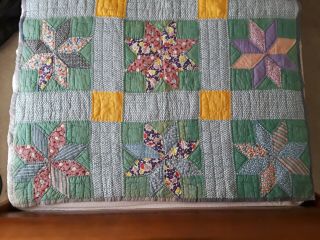1950s Eastern Tennessee Star Country Quilt - 53 In X 71 In (1005)