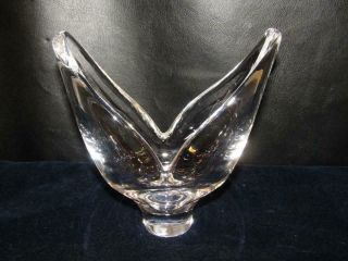 Old Steuben 7 " Crystal Vase With Floriform Mouth