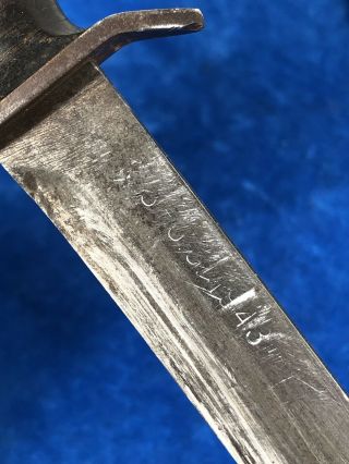 ULTRA RARE WW2 US M3 UC 1943 BLADE MARK & DATE TRENCH / FIGHTING KNIFE WWII 4