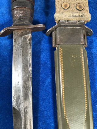 ULTRA RARE WW2 US M3 UC 1943 BLADE MARK & DATE TRENCH / FIGHTING KNIFE WWII 8