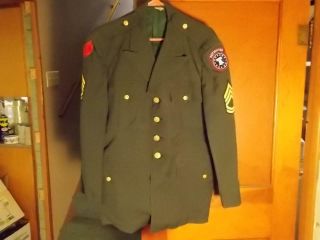 Us Army Green Class A Dress Coat Uniform Men 
