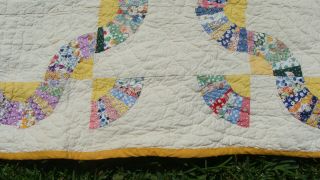 1920s cotton patchwork all hand quilted quilt,  75 