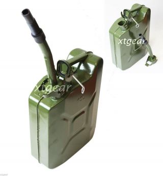 Green Nato 2.  5 Gallon Jerry Can 10l Army Authentic Military Fuel Steel Tank