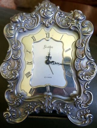 Gorham Sterling Silver Desk Travel Clock Vanity Vintage