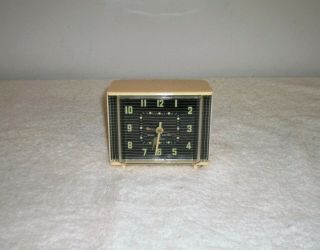 Vintage 1960 ' s G.  E Telechron Electric Alarm Clock Model 7HC225 - 3
