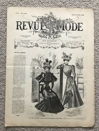 Revue De La Mode Gazelle Dated 1898
