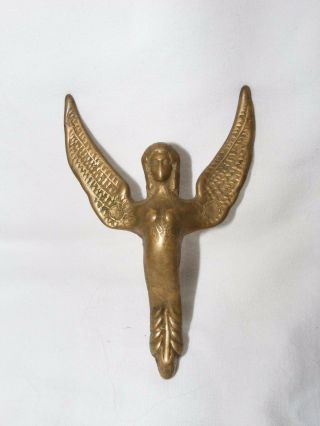 Antique French Empire Brass Sphinx Winged Creature Furniture Pediment Fitting