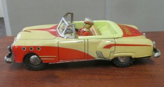 Vintage Japan Tin Litho Friction Drive Car No.  537 Convertible
