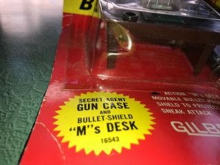 1965 VNTAGE GIlBERT ACTION TOYS,  JAMES BOND 007 GUN CASE,  M ' s DESK 7