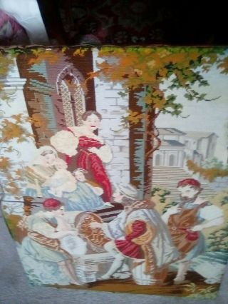 Antique Berlin Woolwork Tapestry Needlepoint Picture.  Hand Worked 7