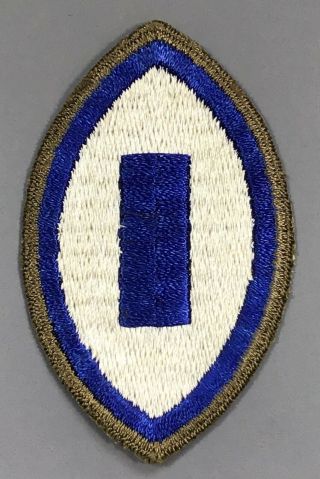 Wwii Us Army 1st Service Command Patch With Od Border Cut Edges No Glow