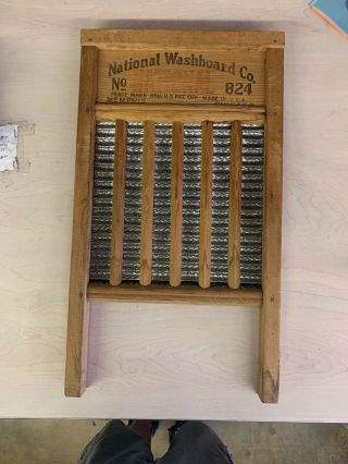 NATIONAL WASHBOARD CO.  NO.  824 WASHBOARD SIGN BY 