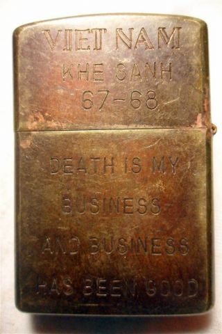 Vietnam Khe Sanh 67 - 68 Vietnam War Zippo Lighter