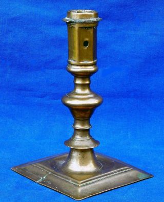 17th century French bronze massive knopped socket candlestick circa 1650 3