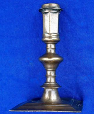 17th century French bronze massive knopped socket candlestick circa 1650 5