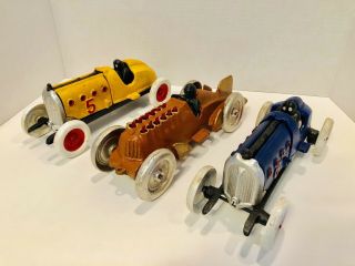 Cast Iron Race Cars Set Of 3