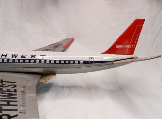 1960s Cragstan Japan NWA Northwest Airlines Tin Friction Airplane 20 