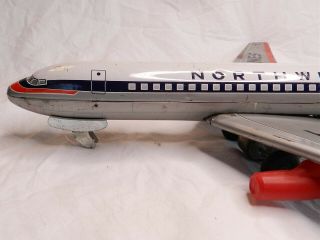 1960s Cragstan Japan NWA Northwest Airlines Tin Friction Airplane 20 