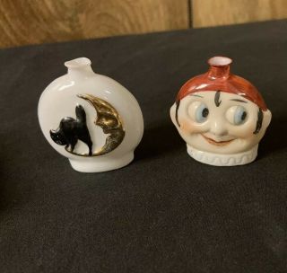 Rare Antique Miniature Hand Blown Halloween Glass Perfume Bottles Germany (2)