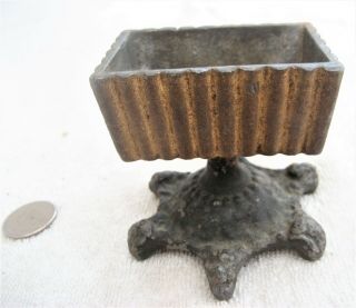 Early Cast Iron Match Holder For Stove Or Fireplace Circa 1800 