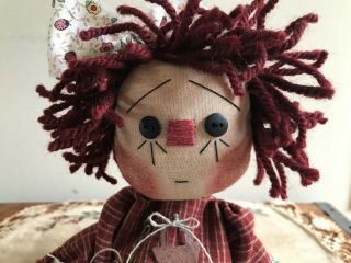 Primitive Raggedy Ann Ladybug & Rusty Flower Basket Annie 2