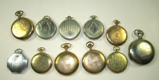 11 Antique Pocket Watches South Bend,  Elgin,  Waltham 5