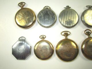 11 Antique Pocket Watches South Bend,  Elgin,  Waltham 6