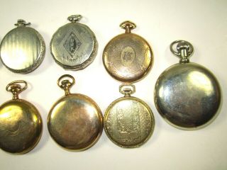 11 Antique Pocket Watches South Bend,  Elgin,  Waltham 7