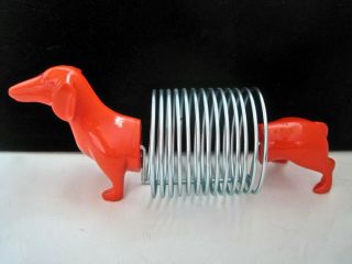 Vintage Retro Orange Dachshund Weiner Dog Letter Holder Mcm Desk Accessory