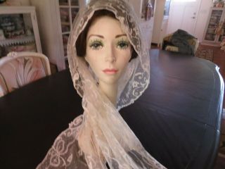 Antique Vintage Tambour Lace Veil So Dainty And Ornate More Lace Listed