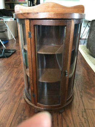 Rare & Vintage Old Wooden Medicine Apothecary Curio Cabinet Chest Cupboard