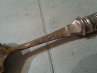 RARE SOLID SILVER / MOTHER OF PEARL OLD SPOON 3