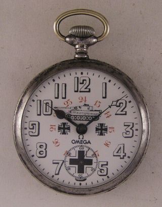 Military Ww2 Years Swiss Omega Pocket Watch Perfect