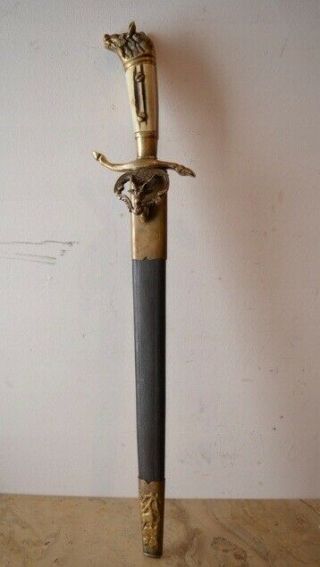 German Hunting Dagger Wwii Old Cutlass Sword 47cm Hunter Boar