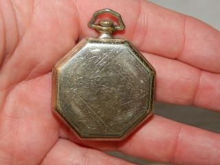 ANTIQUE ILLINOIS STERLING Pocket Watch 19 jewels 14K gold filled case RUNS 3