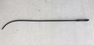 Rustic Vintage Cast Iron Fire Poker 45 Inches Farm Tool Butchering Tool