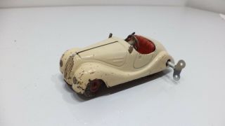 Vintage Schuco Akustico 2002 Bmw White Made In Germany From 1930s Tin Toy