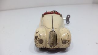 Vintage Schuco Akustico 2002 BMW WHITE MADE IN GERMANY FROM 1930s Tin Toy 3