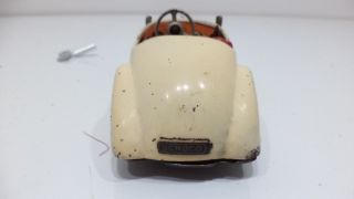 Vintage Schuco Akustico 2002 BMW WHITE MADE IN GERMANY FROM 1930s Tin Toy 5