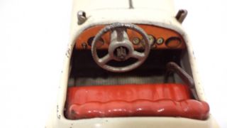 Vintage Schuco Akustico 2002 BMW WHITE MADE IN GERMANY FROM 1930s Tin Toy 8