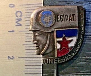 Yugoslav Army United Nations Mission Unef Egypt And Israel War Pin Badge (652. )