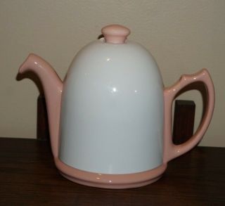 Mcm Mid - Century Modern Insulated Pink & White Coffee Pot