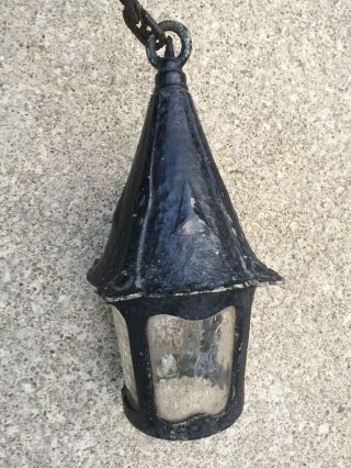 Antique Arts & Crafts Mission Hanging Light Craftsman Home Fixture 2