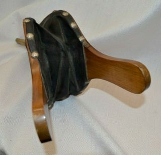 Vintage Eagle Wooden Leather Bellow Fireplace 15 Inches Blower Hand Pump 3