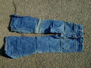 vintage LEVIS 70 ' S 684 - 207 ORANGE TAB BELL BOTTOM BLUE JEANS TALON 42 29 X 29 2