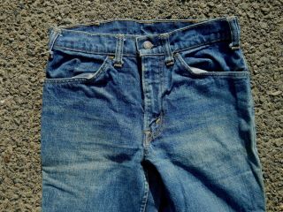 vintage LEVIS 70 ' S 684 - 207 ORANGE TAB BELL BOTTOM BLUE JEANS TALON 42 29 X 29 3