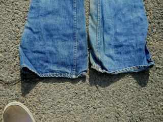 vintage LEVIS 70 ' S 684 - 207 ORANGE TAB BELL BOTTOM BLUE JEANS TALON 42 29 X 29 4