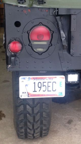 Humvee Rear License Plate Bracket Frame,  Hardware - No Drill Install - M998