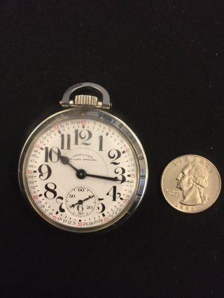 1968 Hamilton Pocket Watch 992b Ss Hamiton Case