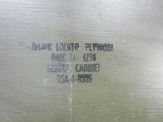 Vintage US Military Plywood Foot Locker w/Tray 1 3